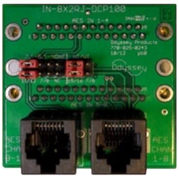 Dual RJ AES Input Board for QSC DCP-100