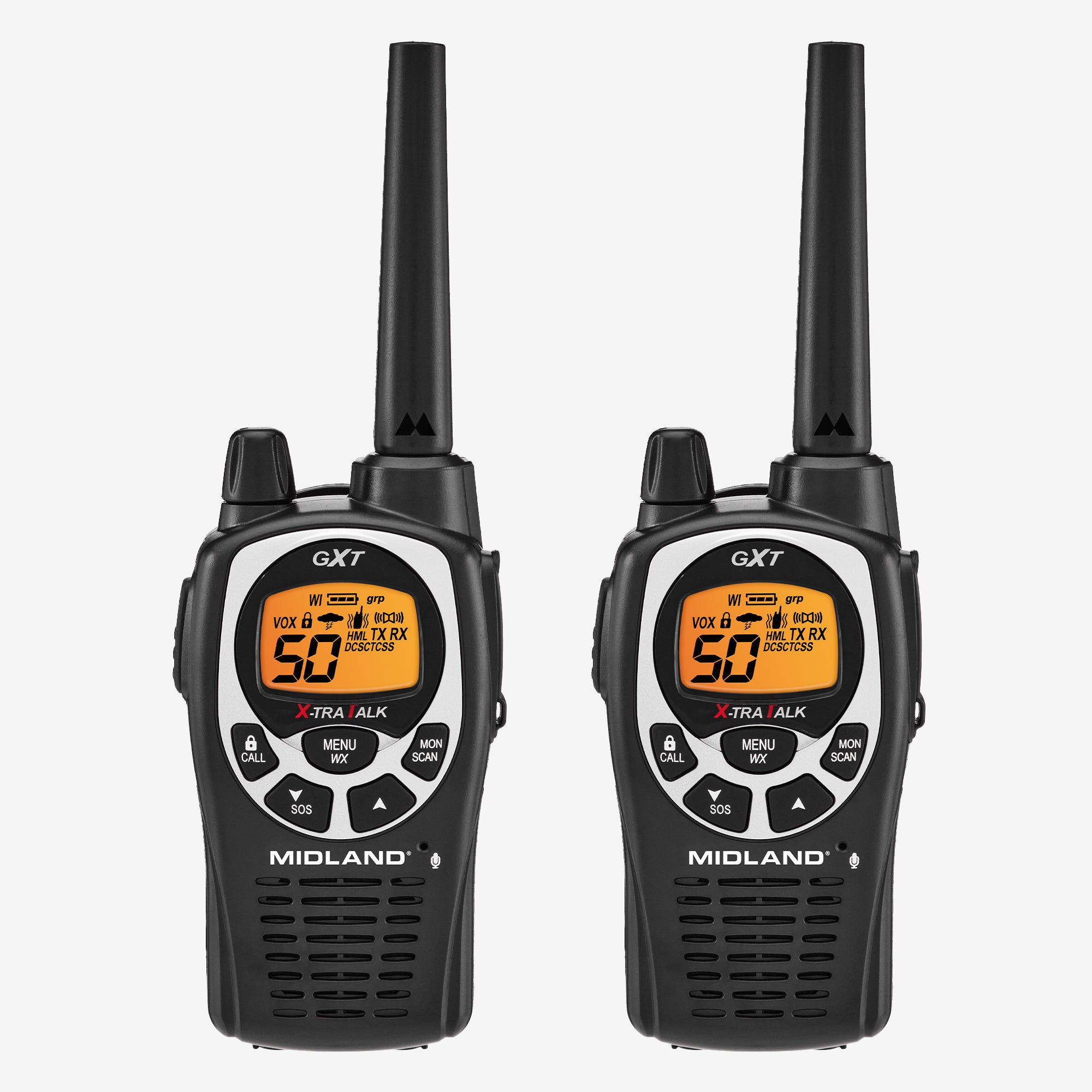 Midland GXT1000VP4 GXT1000 GMRS 2 Pack w/ Charger and AVP1