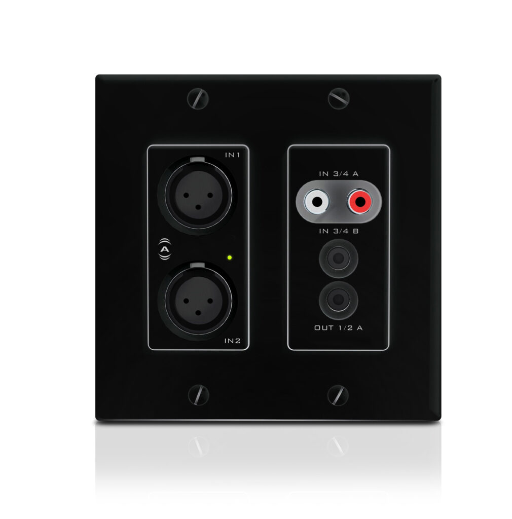 Q-SYS unD6IO Dante 4x2 Wall Plate (US 2-Gang)